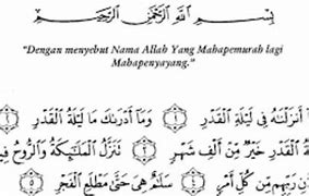 Bacaan Surat Al Qadr Dan Artinya